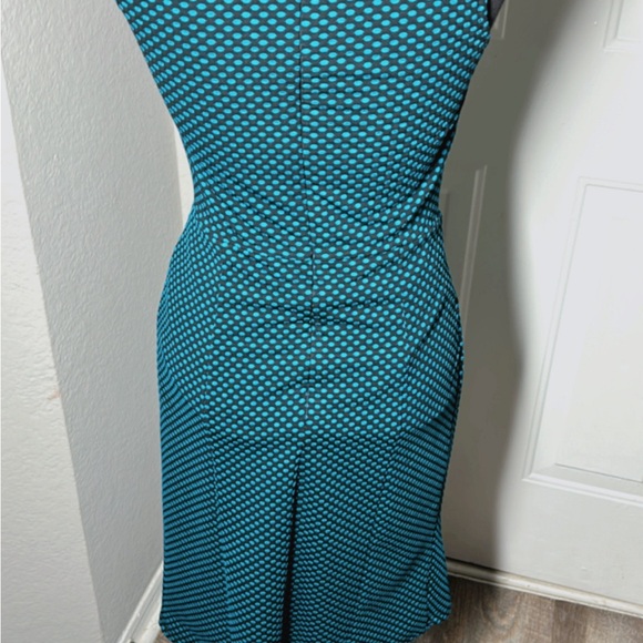 41 Hawthorn Blue and Black Patterned Midi Dress - Picture 6 of 7